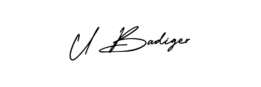 Here are the top 10 professional signature styles for the name U Badiger. These are the best autograph styles you can use for your name. U Badiger signature style 3 images and pictures png