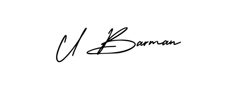 Also we have U Barman name is the best signature style. Create professional handwritten signature collection using AmerikaSignatureDemo-Regular autograph style. U Barman signature style 3 images and pictures png