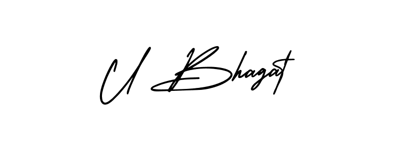 Check out images of Autograph of U Bhagat name. Actor U Bhagat Signature Style. AmerikaSignatureDemo-Regular is a professional sign style online. U Bhagat signature style 3 images and pictures png