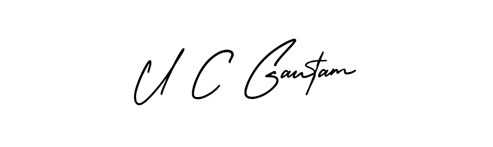 It looks lik you need a new signature style for name U C Gautam. Design unique handwritten (AmerikaSignatureDemo-Regular) signature with our free signature maker in just a few clicks. U C Gautam signature style 3 images and pictures png