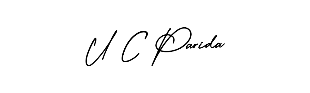 Also we have U C Parida name is the best signature style. Create professional handwritten signature collection using AmerikaSignatureDemo-Regular autograph style. U C Parida signature style 3 images and pictures png