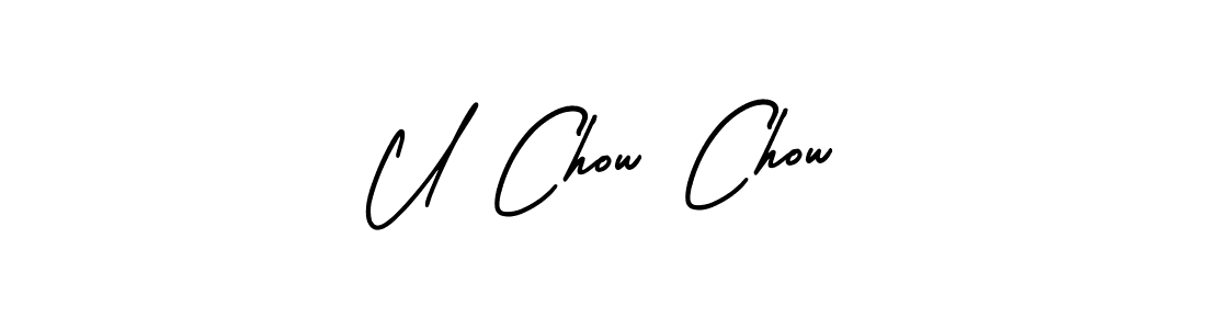 Also we have U Chow Chow name is the best signature style. Create professional handwritten signature collection using AmerikaSignatureDemo-Regular autograph style. U Chow Chow signature style 3 images and pictures png