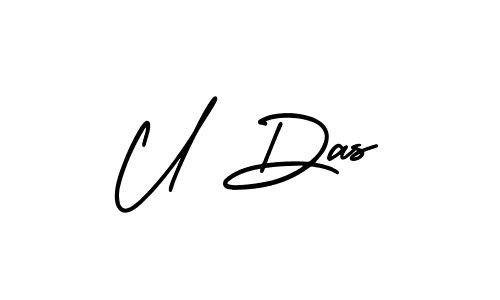 U Das stylish signature style. Best Handwritten Sign (AmerikaSignatureDemo-Regular) for my name. Handwritten Signature Collection Ideas for my name U Das. U Das signature style 3 images and pictures png