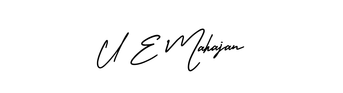How to Draw U E Mahajan signature style? AmerikaSignatureDemo-Regular is a latest design signature styles for name U E Mahajan. U E Mahajan signature style 3 images and pictures png