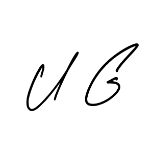 How to make U G signature? AmerikaSignatureDemo-Regular is a professional autograph style. Create handwritten signature for U G name. U G signature style 3 images and pictures png