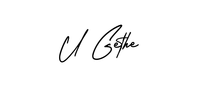 You can use this online signature creator to create a handwritten signature for the name U Gethe. This is the best online autograph maker. U Gethe signature style 3 images and pictures png