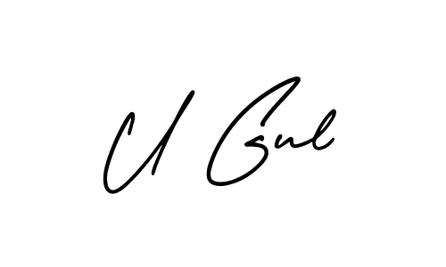 Make a beautiful signature design for name U Gul. Use this online signature maker to create a handwritten signature for free. U Gul signature style 3 images and pictures png