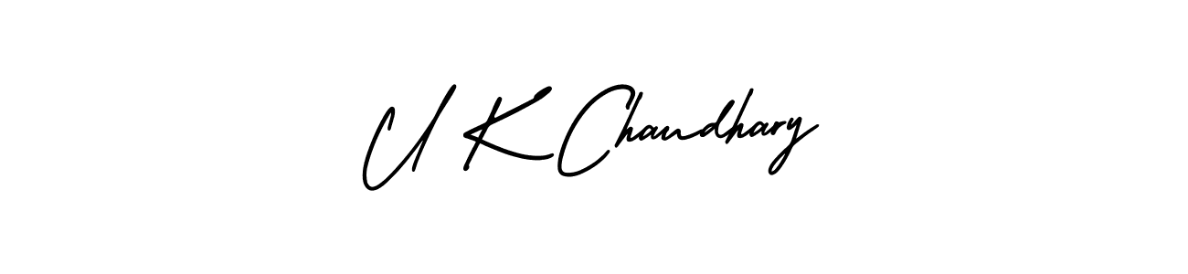 Also we have U K Chaudhary name is the best signature style. Create professional handwritten signature collection using AmerikaSignatureDemo-Regular autograph style. U K Chaudhary signature style 3 images and pictures png