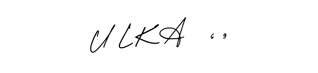 How to Draw U L K A   6 9 signature style? AmerikaSignatureDemo-Regular is a latest design signature styles for name U L K A   6 9. U L K A   6 9 signature style 3 images and pictures png