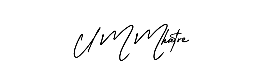 Make a beautiful signature design for name U M Mhatre. Use this online signature maker to create a handwritten signature for free. U M Mhatre signature style 3 images and pictures png