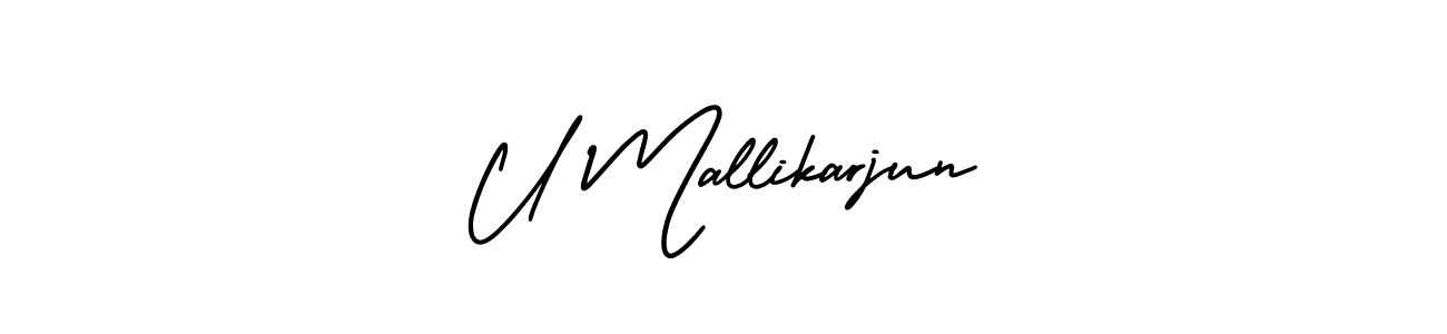 How to make U Mallikarjun signature? AmerikaSignatureDemo-Regular is a professional autograph style. Create handwritten signature for U Mallikarjun name. U Mallikarjun signature style 3 images and pictures png
