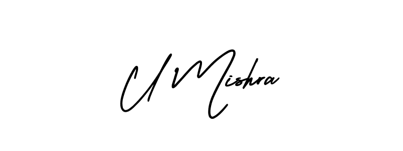 Also we have U Mishra name is the best signature style. Create professional handwritten signature collection using AmerikaSignatureDemo-Regular autograph style. U Mishra signature style 3 images and pictures png