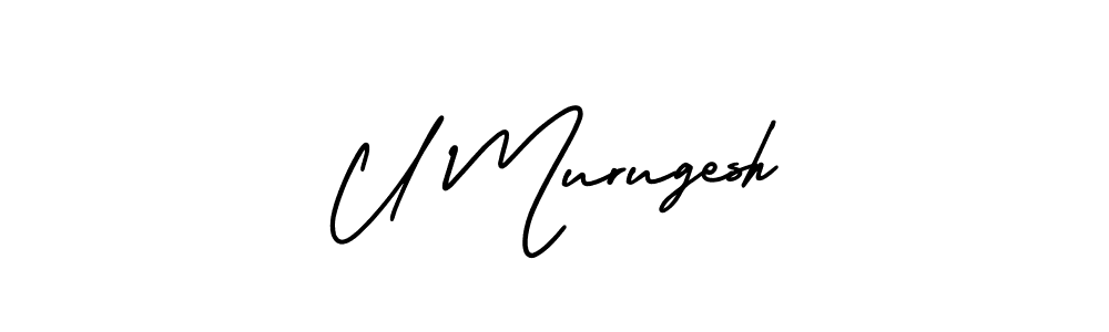 Best and Professional Signature Style for U Murugesh. AmerikaSignatureDemo-Regular Best Signature Style Collection. U Murugesh signature style 3 images and pictures png