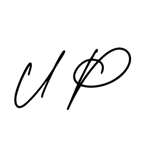 How to Draw U P signature style? AmerikaSignatureDemo-Regular is a latest design signature styles for name U P. U P signature style 3 images and pictures png