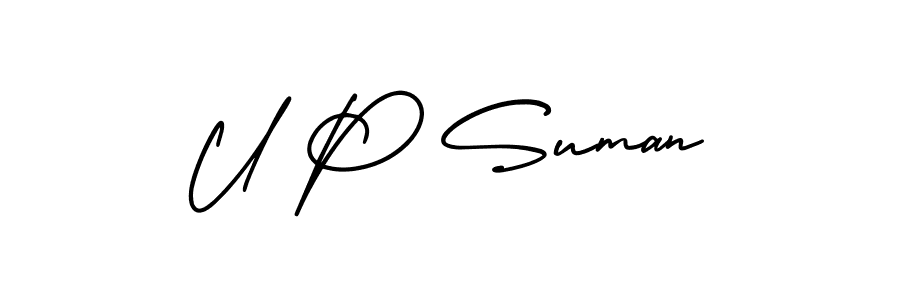 Once you've used our free online signature maker to create your best signature AmerikaSignatureDemo-Regular style, it's time to enjoy all of the benefits that U P Suman name signing documents. U P Suman signature style 3 images and pictures png