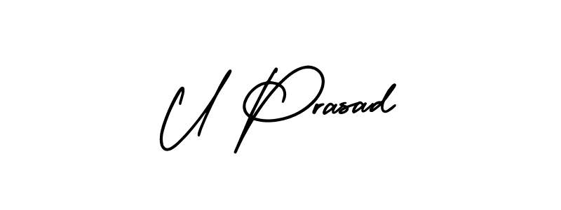 Design your own signature with our free online signature maker. With this signature software, you can create a handwritten (AmerikaSignatureDemo-Regular) signature for name U Prasad. U Prasad signature style 3 images and pictures png