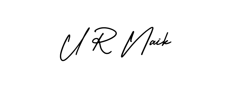 How to make U R Naik signature? AmerikaSignatureDemo-Regular is a professional autograph style. Create handwritten signature for U R Naik name. U R Naik signature style 3 images and pictures png