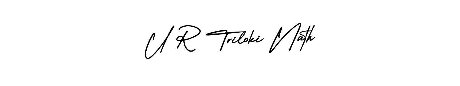 Make a beautiful signature design for name U R Triloki Nath. Use this online signature maker to create a handwritten signature for free. U R Triloki Nath signature style 3 images and pictures png