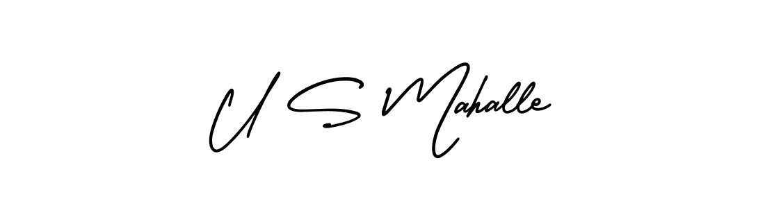 Similarly AmerikaSignatureDemo-Regular is the best handwritten signature design. Signature creator online .You can use it as an online autograph creator for name U S Mahalle. U S Mahalle signature style 3 images and pictures png