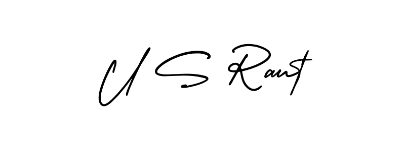 Also we have U S Raut name is the best signature style. Create professional handwritten signature collection using AmerikaSignatureDemo-Regular autograph style. U S Raut signature style 3 images and pictures png