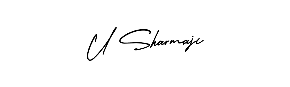 Make a short U Sharmaji signature style. Manage your documents anywhere anytime using AmerikaSignatureDemo-Regular. Create and add eSignatures, submit forms, share and send files easily. U Sharmaji signature style 3 images and pictures png