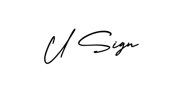 This is the best signature style for the U Sign name. Also you like these signature font (AmerikaSignatureDemo-Regular). Mix name signature. U Sign signature style 3 images and pictures png