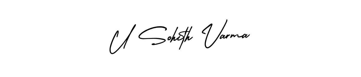 Best and Professional Signature Style for U Sohith Varma. AmerikaSignatureDemo-Regular Best Signature Style Collection. U Sohith Varma signature style 3 images and pictures png