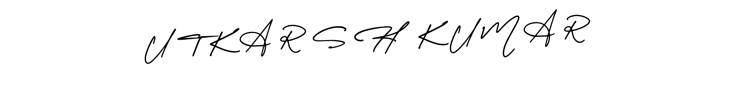 Make a beautiful signature design for name U T K A R S H  K U M A R. Use this online signature maker to create a handwritten signature for free. U T K A R S H  K U M A R signature style 3 images and pictures png