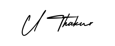 The AmerikaSignatureDemo-Regular font gives name U Thakur a signature that looks effortless yet distinguished. Download high-res PNG instantly. U Thakur signature style 3 images and pictures png