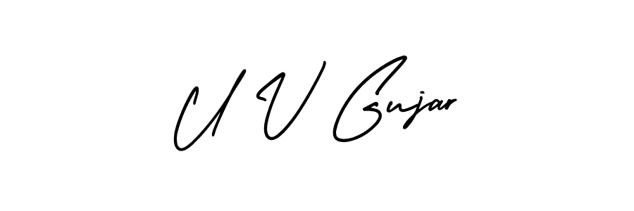 Make a short U V Gujar signature style. Manage your documents anywhere anytime using AmerikaSignatureDemo-Regular. Create and add eSignatures, submit forms, share and send files easily. U V Gujar signature style 3 images and pictures png