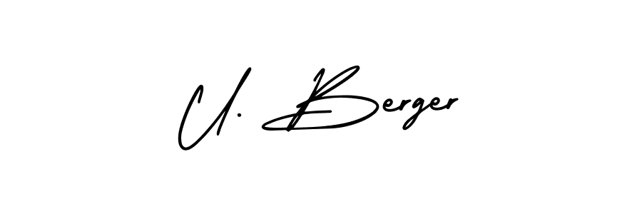 How to make U. Berger signature? AmerikaSignatureDemo-Regular is a professional autograph style. Create handwritten signature for U. Berger name. U. Berger signature style 3 images and pictures png