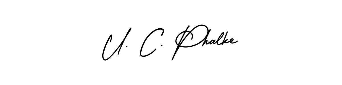 AmerikaSignatureDemo-Regular is a professional signature style that is perfect for those who want to add a touch of class to their signature. It is also a great choice for those who want to make their signature more unique. Get U. C. Phalke name to fancy signature for free. U. C. Phalke signature style 3 images and pictures png