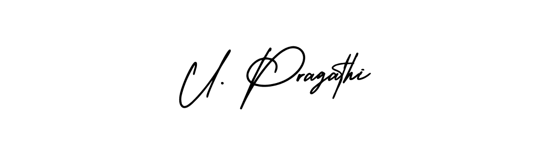 See photos of U. Pragathi official signature by Spectra . Check more albums & portfolios. Read reviews & check more about AmerikaSignatureDemo-Regular font. U. Pragathi signature style 3 images and pictures png