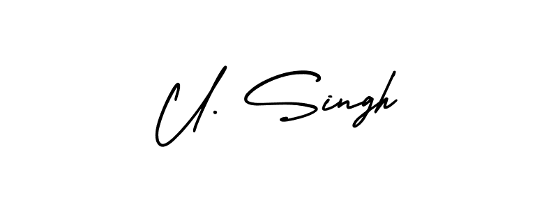 Make a beautiful signature design for name U. Singh. Use this online signature maker to create a handwritten signature for free. U. Singh signature style 3 images and pictures png