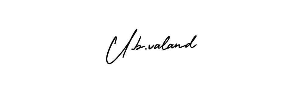 Make a beautiful signature design for name U.b.valand. With this signature (AmerikaSignatureDemo-Regular) style, you can create a handwritten signature for free. U.b.valand signature style 3 images and pictures png