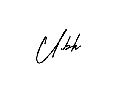 Also we have U.bh name is the best signature style. Create professional handwritten signature collection using AmerikaSignatureDemo-Regular autograph style. U.bh signature style 3 images and pictures png