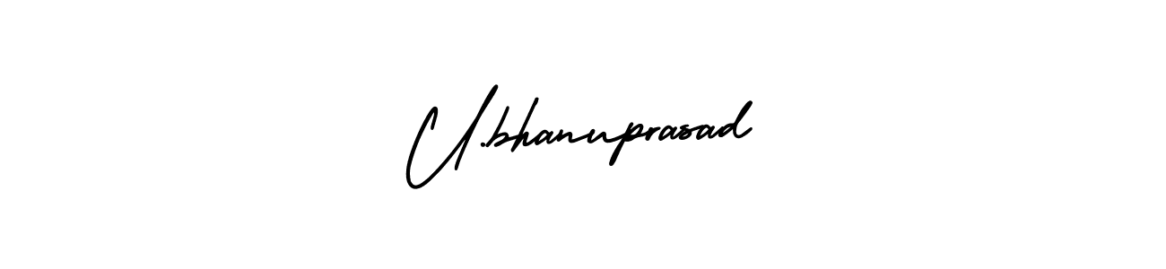 Design your own signature with our free online signature maker. With this signature software, you can create a handwritten (AmerikaSignatureDemo-Regular) signature for name U.bhanuprasad. U.bhanuprasad signature style 3 images and pictures png