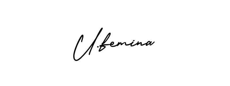 Also You can easily find your signature by using the search form. We will create U.femina name handwritten signature images for you free of cost using AmerikaSignatureDemo-Regular sign style. U.femina signature style 3 images and pictures png