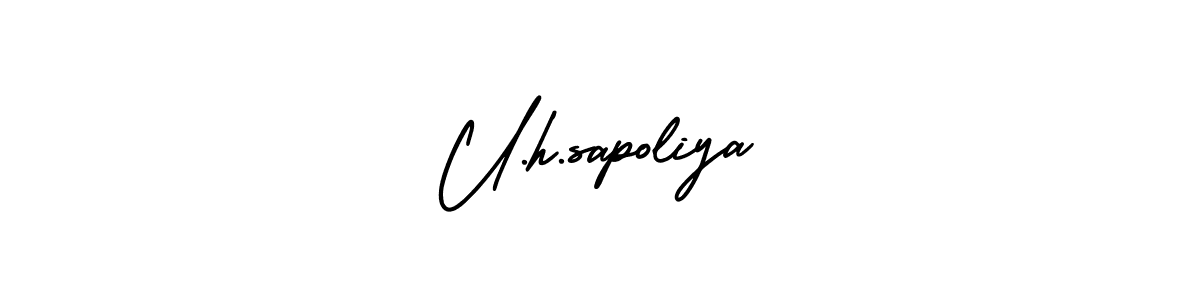 Once you've used our free online signature maker to create your best signature AmerikaSignatureDemo-Regular style, it's time to enjoy all of the benefits that U.h.sapoliya name signing documents. U.h.sapoliya signature style 3 images and pictures png