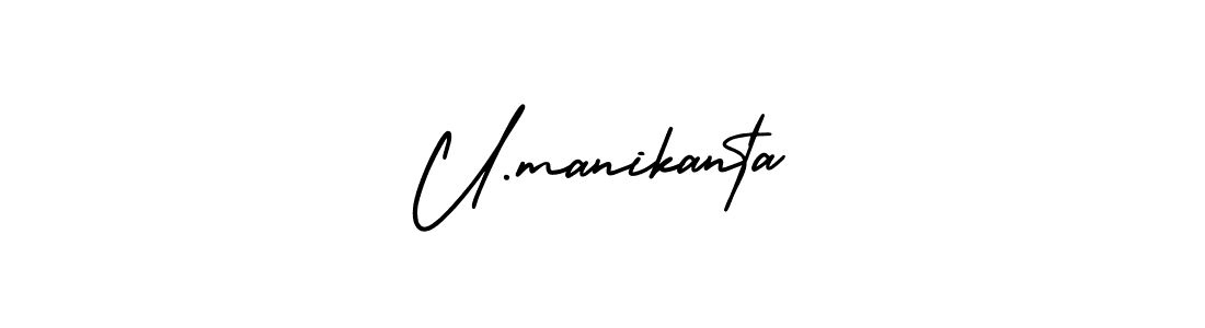 Make a beautiful signature design for name U.manikanta. Use this online signature maker to create a handwritten signature for free. U.manikanta signature style 3 images and pictures png