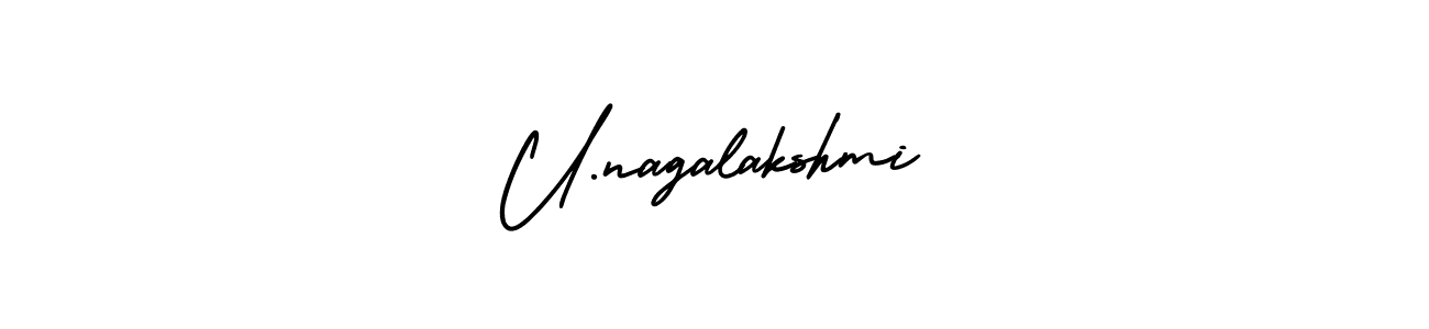 How to Draw U.nagalakshmi signature style? AmerikaSignatureDemo-Regular is a latest design signature styles for name U.nagalakshmi. U.nagalakshmi signature style 3 images and pictures png