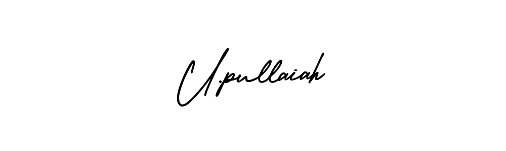 How to Draw U.pullaiah signature style? AmerikaSignatureDemo-Regular is a latest design signature styles for name U.pullaiah. U.pullaiah signature style 3 images and pictures png