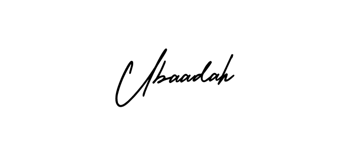 How to make Ubaadah signature? AmerikaSignatureDemo-Regular is a professional autograph style. Create handwritten signature for Ubaadah name. Ubaadah signature style 3 images and pictures png