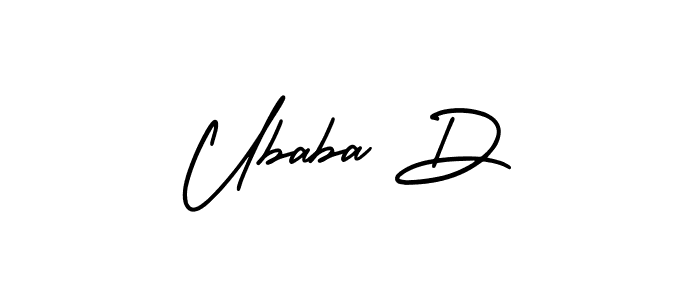 AmerikaSignatureDemo-Regular is a professional signature style that is perfect for those who want to add a touch of class to their signature. It is also a great choice for those who want to make their signature more unique. Get Ubaba D name to fancy signature for free. Ubaba D signature style 3 images and pictures png