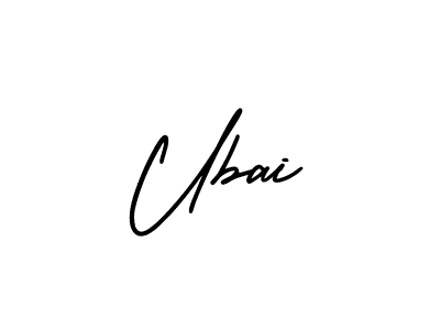 Make a beautiful signature design for name Ubai. With this signature (AmerikaSignatureDemo-Regular) style, you can create a handwritten signature for free. Ubai signature style 3 images and pictures png