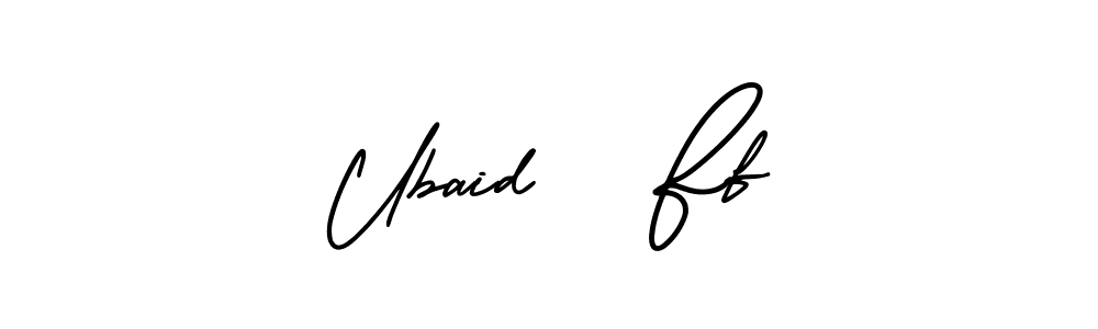 Also You can easily find your signature by using the search form. We will create Ubaid   Ff name handwritten signature images for you free of cost using AmerikaSignatureDemo-Regular sign style. Ubaid   Ff signature style 3 images and pictures png