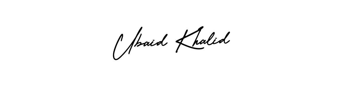 Design your own signature with our free online signature maker. With this signature software, you can create a handwritten (AmerikaSignatureDemo-Regular) signature for name Ubaid Khalid. Ubaid Khalid signature style 3 images and pictures png