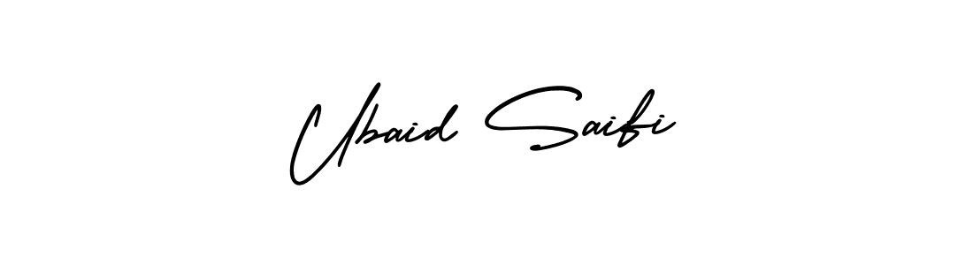 You can use this online signature creator to create a handwritten signature for the name Ubaid Saifi. This is the best online autograph maker. Ubaid Saifi signature style 3 images and pictures png