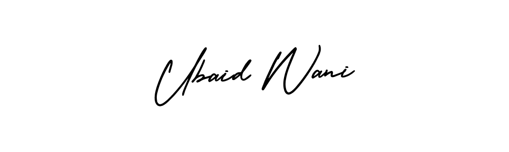 Also we have Ubaid Wani name is the best signature style. Create professional handwritten signature collection using AmerikaSignatureDemo-Regular autograph style. Ubaid Wani signature style 3 images and pictures png