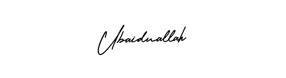 The best way (AmerikaSignatureDemo-Regular) to make a short signature is to pick only two or three words in your name. The name Ubaiduallah include a total of six letters. For converting this name. Ubaiduallah signature style 3 images and pictures png